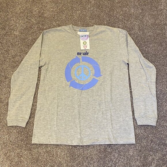 Dot Boys Me Vale Long Sleeves T-Shirt Size L Heather Gray Crew Neck Logo NWT $26 - Picture 2 of 9